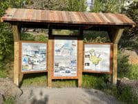 First Street Rapids interpretive sign kiosk