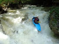 Mike doing the rock slide