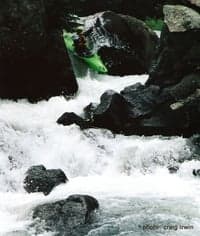 Bridge Falls Drop kayaker