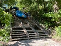 Steps and Raft Slide at Cunard