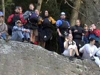 Spectators at the El Horrendo Huck Fest
