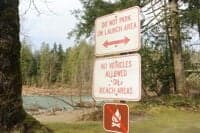 Access Signage at Big Eddy
