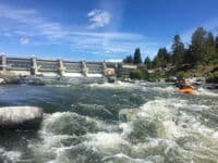 Just below Keno Dam