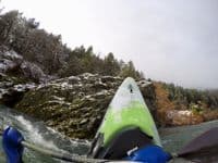 Snow day paddling on the Methodist run