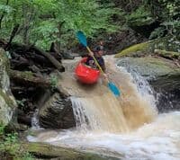 Bobby Miller running Bear Cave Falls