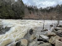 Outflow below Broken Dam rapid