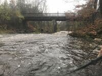 Looking upstream at Estate Bridge