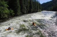 Headed Off Downstream Below Eagle Mountain Pack Bridge