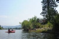 Approaching Dryden Dam