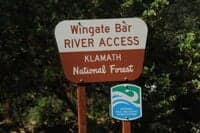 Wingate Bar River Access Sign