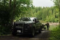 WDFW Enforcement Officer at the Take-out