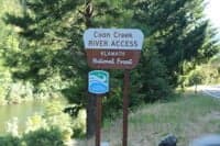 Coon Creek River Access Sign