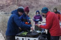 First Night's Dinner at Jackass Camp