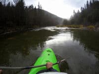 Rare flat spot on the NF Canyon Run