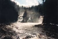 Looking Up at Saxon Falls