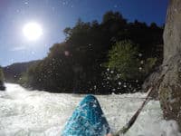 On the line through the Landslide Drop in Indian Point Gorge