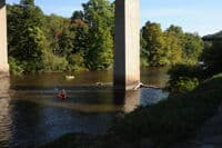 Approach the Take-Out Under the I-68 Bridge