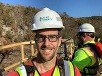 Cheesey selfie on the dam under construction