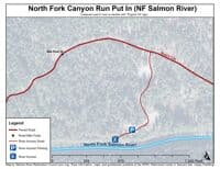 Map to the Gallia Mine River Access