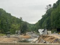 Looking up the Broad along Hwy 9. 