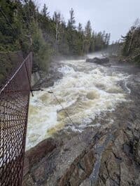 Millers Falls with the final hole under the bridge