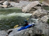 Sammy seal launching below Crack