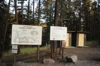 Cyr River Access Sign and Toilet