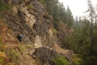 Hiking up 