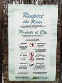 Chattooga River Interpretive Sign