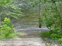 Water almost up to the bottom step