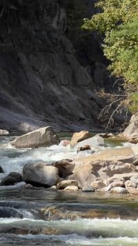 Looking at Huntley’s Retreat from downstream