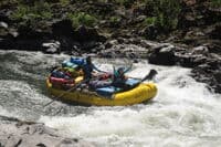 Anne Enjoying the Ride Through Windy Creek Chute
