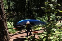 Carrying Kayaks Down at BZ Corners Launch
