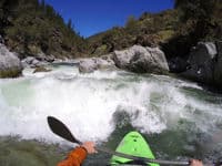Approaching the curler on the way in to the ledge hole rapid