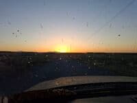 Sunset on Shoe Fly cut off just before Mud Flat rd