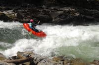 Megi on the Bridge Rapid