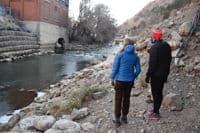View upstream from the diversion dam portage