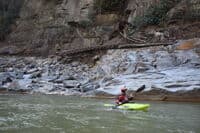 Paddler with Bent Tracks