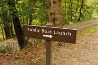 The Public Boat Launch Sign