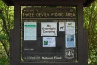 Three Devils Picnic Area Sign