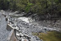 Bedrock with simplified river below