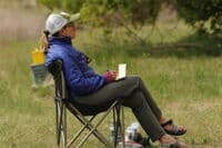 Deb Sketching at Laddie Park