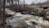 Looking upstream at the put-in rapid