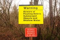 Warning Sign at the put-in