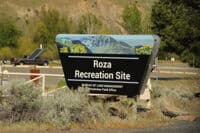 Roza Recreation Site Sign