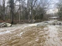Looking downstream just before Picketts Mill Rd.
