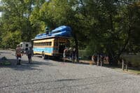 Unloading Rafts at Bernard