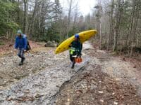 Damage to the road near Frenchman's