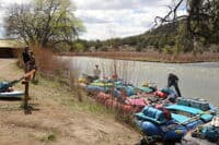 Rafts Staged at El Vado Ranch Put-in