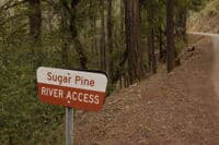Sugar Pine River Access Sign